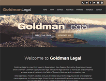 Tablet Screenshot of goldmanlegal.co.nz
